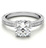 Moissanite Round Cut Vintage Engagement Ring