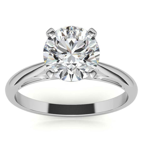 Round Brilliant Cut Moissanite Engagement Ring