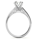 Round Brilliant Cut Moissanite Engagement Ring