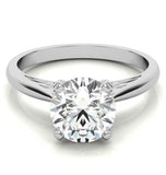 Round Brilliant Cut Moissanite Engagement Ring