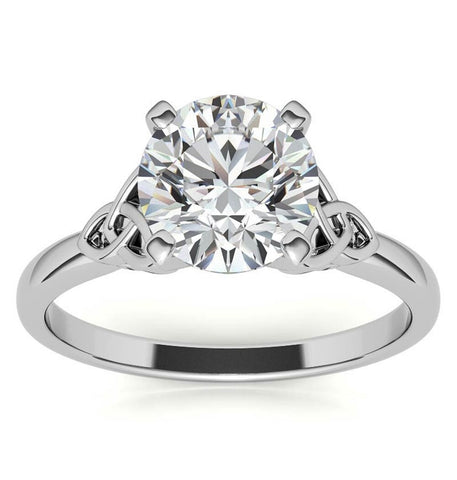 Love Knot Moissanite Solitaire Engagement Ring