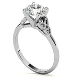 Love Knot Moissanite Solitaire Engagement Ring