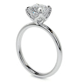 Cushion Cut Moissanite Solitaire Engagement Ring