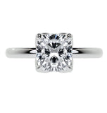 Cushion Cut Moissanite Solitaire Engagement Ring