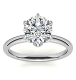 Round Brilliant Cut Moissanite Solitaire Ring For Her