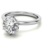 Round Brilliant Cut Moissanite Solitaire Ring For Her