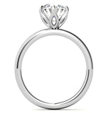 Round Brilliant Cut Moissanite Solitaire Ring For Her