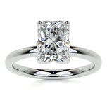 Moissanite Diamond Radiant Cut Solitaire Ring