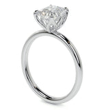 Moissanite Diamond Radiant Cut Solitaire Ring