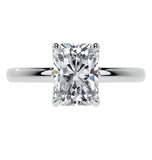 Moissanite Diamond Radiant Cut Solitaire Ring