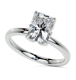 Moissanite Diamond Radiant Cut Solitaire Ring