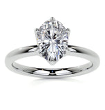 Oval Cut Moissanite Six Prong Solitaire Wedding Ring