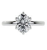 Oval Cut Moissanite Six Prong Solitaire Wedding Ring