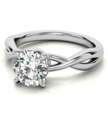 Round Brilliant Cut Solitaire Vintage Engagement Ring