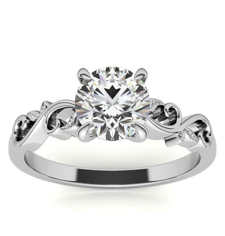 Round Brilliant Cut Vintage Engagement Ring