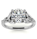 Round Brilliant Cut Moissanite VintageRing