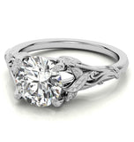 Round Brilliant Cut Moissanite VintageRing