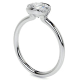 East To West Oval Cut Moissanite Engagement Ring