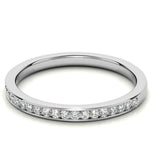 Round Cut Moissanite Diamond Wedding Band