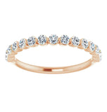 Round Cut Moissanite Half Eternity Ring