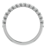 Round Cut Moissanite Half Eternity Ring