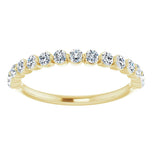 Round Cut Moissanite Half Eternity Ring