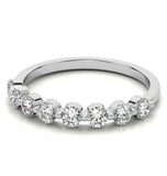 VVS1 Round Cut Moissanite Wedding Band