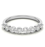 VVS1 Round Cut Moissanite Wedding Band