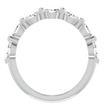 East To West Marquise Cut Moissanite Eternity Band