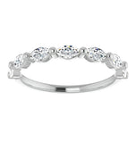 East To West Marquise Cut Moissanite Eternity Band