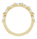 East To West Marquise Cut Moissanite Eternity Band