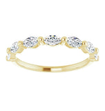 East To West Marquise Cut Moissanite Eternity Band