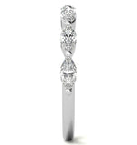 Marquise Cut Moissanite Diamond Half Eternity Ring