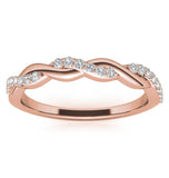 Moissanite Round Cut Twisted Eternity Ring For Women