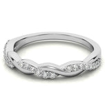 Moissanite Round Cut Twisted Eternity Ring For Women