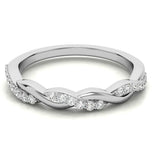 Moissanite Round Cut Twisted Eternity Ring For Women