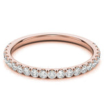 Moissanite Round Cut Half Eternity Ring