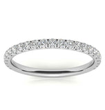 Moissanite Round Cut Half Eternity Ring