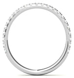 Moissanite Round Cut Half Eternity Ring