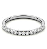 Moissanite Round Cut Half Eternity Ring