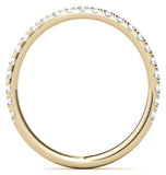 Moissanite Round Cut Half Eternity Ring