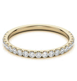 Moissanite Round Cut Half Eternity Ring