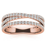 Twisted Moissanite Diamond Eternity Ring