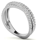 Twisted Moissanite Diamond Eternity Ring