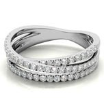 Twisted Moissanite Diamond Eternity Ring