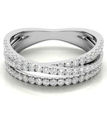 Twisted Moissanite Diamond Eternity Ring