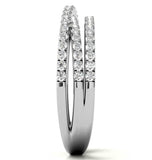 Twisted Moissanite Diamond Eternity Ring