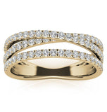 Twisted Moissanite Diamond Eternity Ring