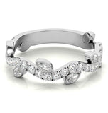 Marquise & Round Cut Moissanite Unique Eternity Ring