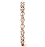 Round Cut Filigree Moissanite Eternity Band